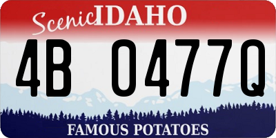 ID license plate 4B0477Q