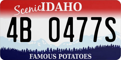 ID license plate 4B0477S