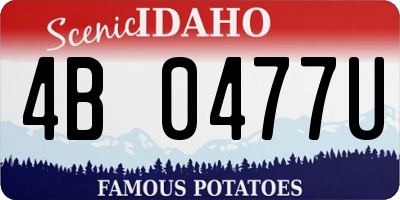 ID license plate 4B0477U