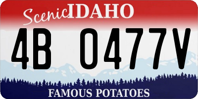 ID license plate 4B0477V