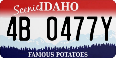 ID license plate 4B0477Y
