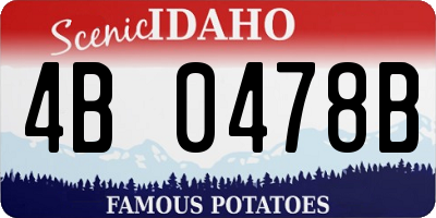 ID license plate 4B0478B