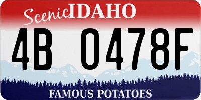 ID license plate 4B0478F