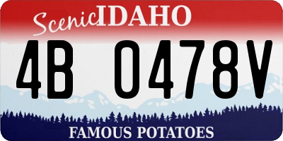ID license plate 4B0478V