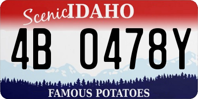 ID license plate 4B0478Y