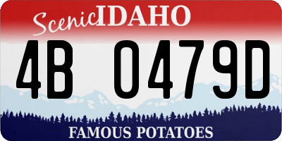 ID license plate 4B0479D