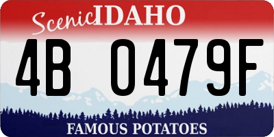 ID license plate 4B0479F