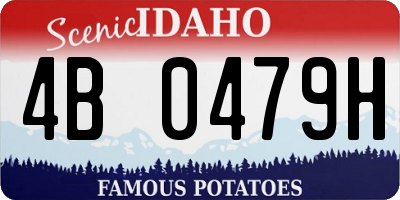 ID license plate 4B0479H