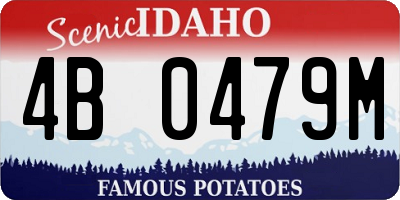 ID license plate 4B0479M