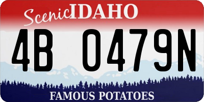 ID license plate 4B0479N
