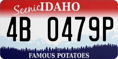 ID license plate 4B0479P
