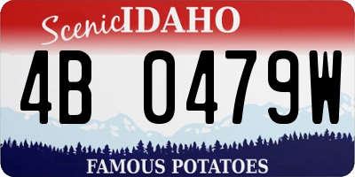 ID license plate 4B0479W