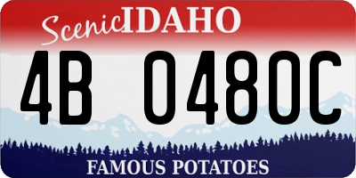 ID license plate 4B0480C