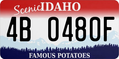 ID license plate 4B0480F