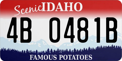 ID license plate 4B0481B