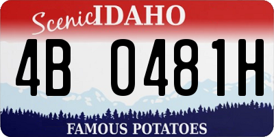 ID license plate 4B0481H