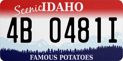 ID license plate 4B0481I