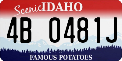 ID license plate 4B0481J