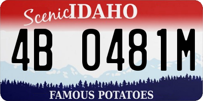 ID license plate 4B0481M