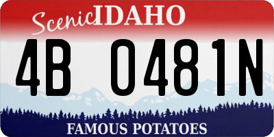 ID license plate 4B0481N
