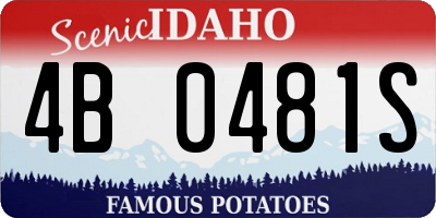 ID license plate 4B0481S