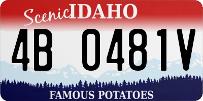ID license plate 4B0481V