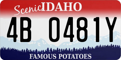 ID license plate 4B0481Y