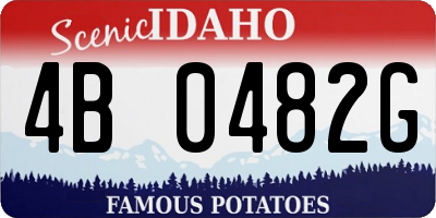 ID license plate 4B0482G