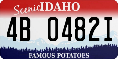 ID license plate 4B0482I