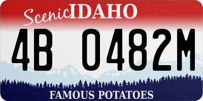 ID license plate 4B0482M