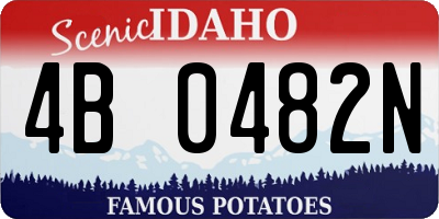 ID license plate 4B0482N