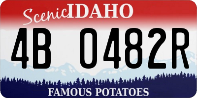 ID license plate 4B0482R