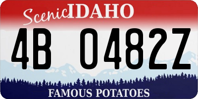 ID license plate 4B0482Z