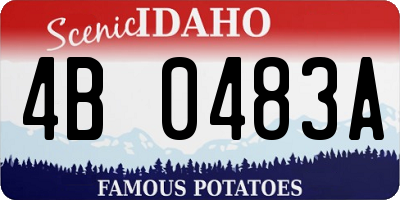 ID license plate 4B0483A