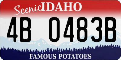 ID license plate 4B0483B