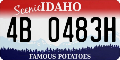 ID license plate 4B0483H