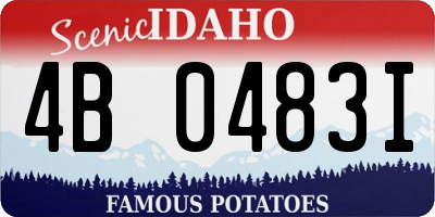 ID license plate 4B0483I