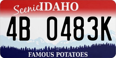 ID license plate 4B0483K