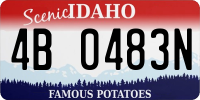 ID license plate 4B0483N