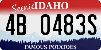 ID license plate 4B0483S