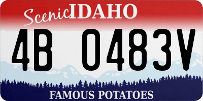 ID license plate 4B0483V