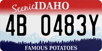 ID license plate 4B0483Y