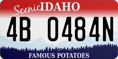 ID license plate 4B0484N