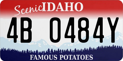 ID license plate 4B0484Y