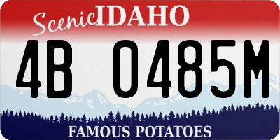 ID license plate 4B0485M