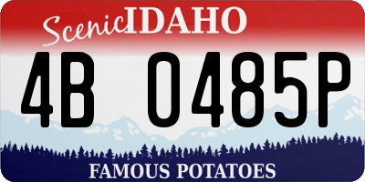 ID license plate 4B0485P