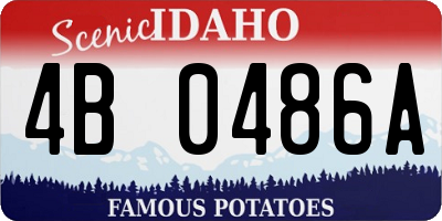 ID license plate 4B0486A