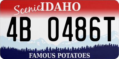 ID license plate 4B0486T