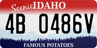 ID license plate 4B0486V