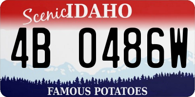 ID license plate 4B0486W